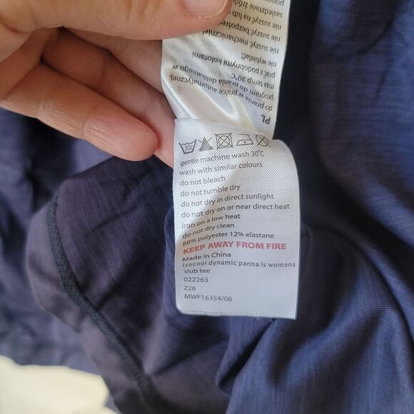 Mountain Warehouse Women's Shirt sz 12 Blue Long Sleeve Base Layer Activewear - Picture 2 of 5